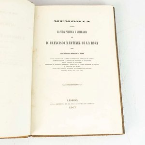 Memoria sobre la Vida Política y Literaria de D. Francisco Martínez de la Rosa - Lisboa 1865 - imagen 1