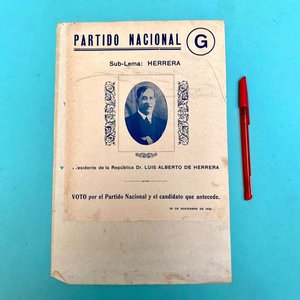 Boleta Electoral Partido Nacional Dr. Luis Alberto de Herrera 1930 - imagen 1