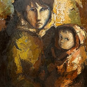 Lote anterior: Oleo "Maternidad" de Angel Tejera, 70 x 50 cm, Firmado y Fechado 1966