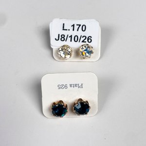 Dos Pares de Caravana de Plata 925 con Piedras - imagen 2