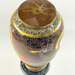 Base de Lámpara Oriental en Porcelana con Figuras - imagen 2