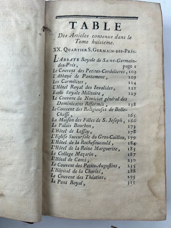 Dos tomos de Descripción histórica de la ciudad de París y sus alrededores, por Piganiol de la Force - imagen 3
