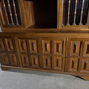 Mueble Aparador Laqueado en Madera Maciza con Estantes y Cajones - imagen 2