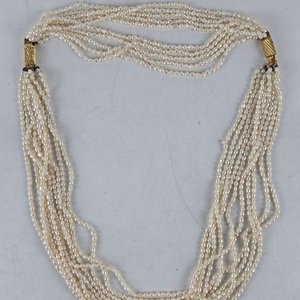 Collar de Perlas de Río Multicadena con Cierre Dorado - imagen 1