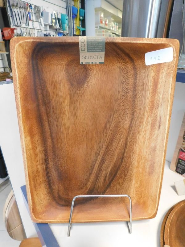 Plato Cavado De Madera para asado o ensaladas rectangular