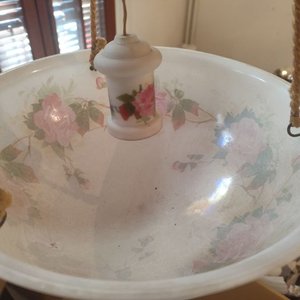 Lámpara Colgante Antigua con Diseño Floral Pintado a Mano - imagen 4