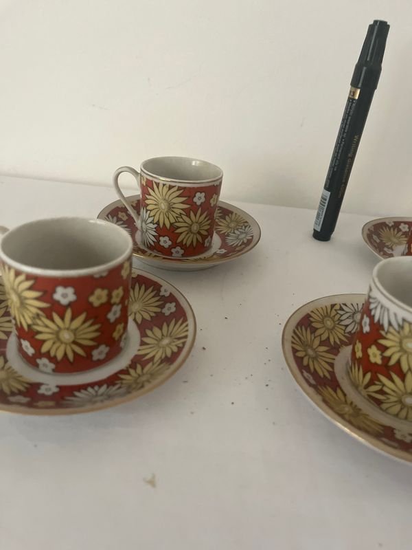 Juego de café con patrón floral - imagen 5