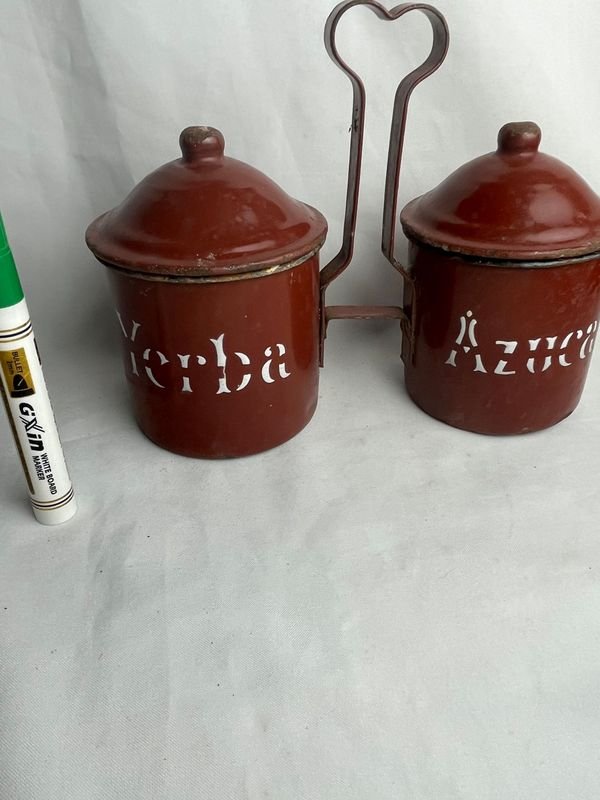 Contenedores de Yerba y Azúcar Antiguos - imagen 10