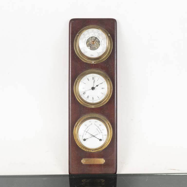 Lote siguiente: Barómetro, termómetro y reloj alemán vintage - Medidas: 11x35cm