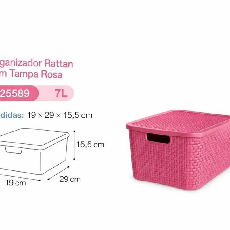 Caja Rattan de 7 litros para almacenamiento y decoración - imagen 4