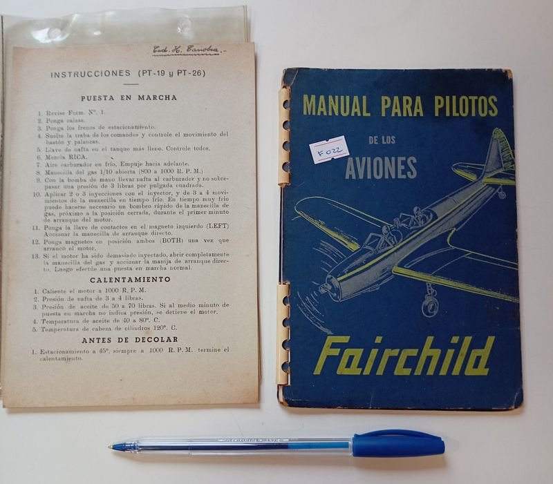 Manual de Pilotaje Aviones Fairchild PT19 y PT26 (Años 40) + Check List