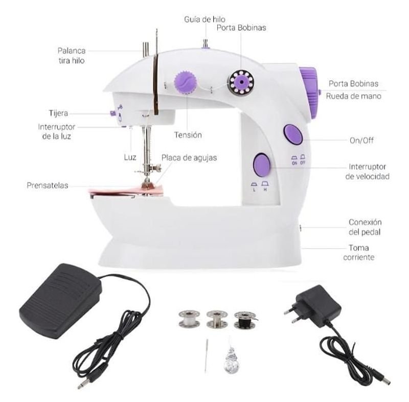 Maquina de coser con fuente de energía dual y pedal de control - imagen 5