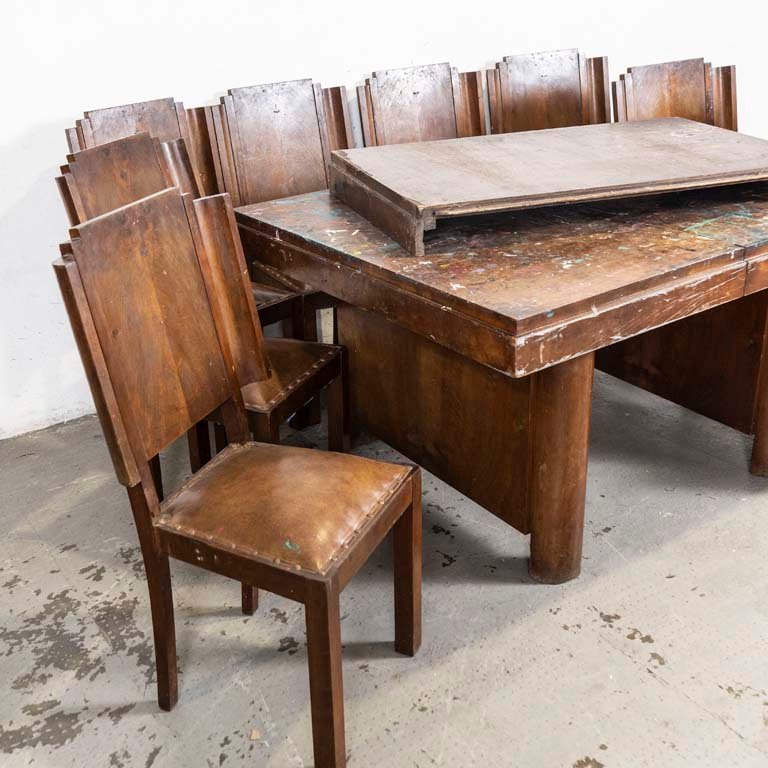 Mesa de comedor art decó para restaurar - imagen 2