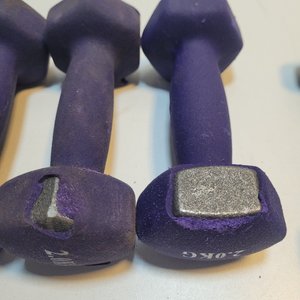 5 Mancuernas Violetas de 2 kg Cada Una - imagen 3
