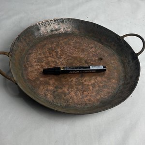 Paellera Antigua de Cobre con Baño Desgastado - imagen 3