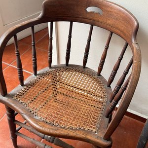 Par de Sillones Windsor con Asiento de Mimbre - imagen 7