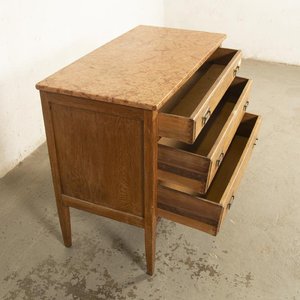 Cómoda de Roble con Tapa de Mármol - Requiere Restauración - imagen 3