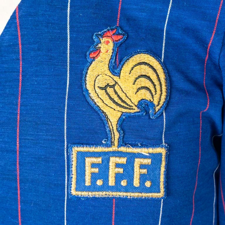 Camiseta de la Selección de Francia oficial de tienda marca adidas sin número modelo utilizado en 1982 - imagen 3