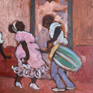 Óleo sobre Fibra "Danza" de Leonel Pérez Molinari, 48x38 cm - imagen 4