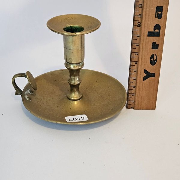 Antigua palmatoria de bronce para vela - Accesorios para el hogar - imagen 3