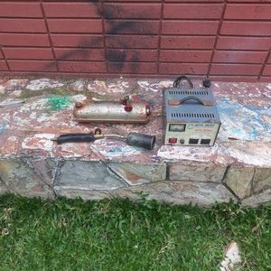 Regulador de Voltaje Nippon America, Soplete y Tanque de Cocina Antigua - imagen 7
