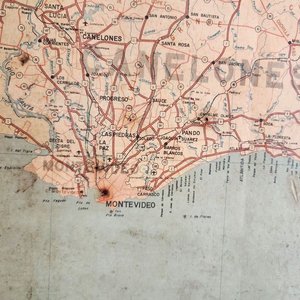 Mapa Geográfico Antiguo de la República Oriental del Uruguay - imagen 2