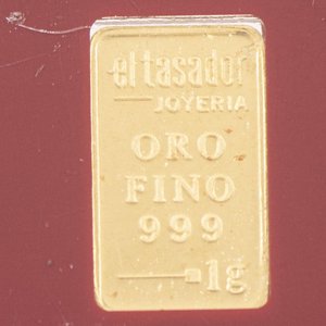 Lingote de Oro Fino 1g "El Tasador" Industria Argentina - imagen 2