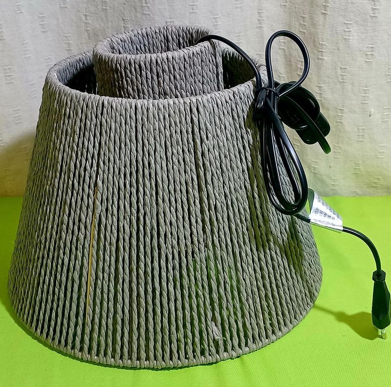 Lámpara Colgante de Hilo Gris