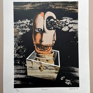 Serigrafía "Vision" de Jorge Damiani, Edición 38/90, Firmada y Fechada 1991 - imagen 2