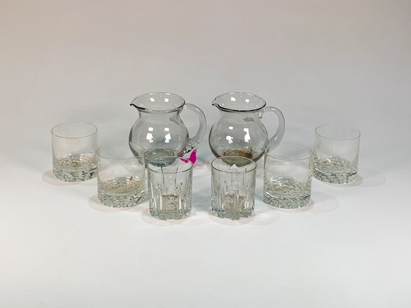Juego de Vasos y Jarras de Vidrio para Whisky