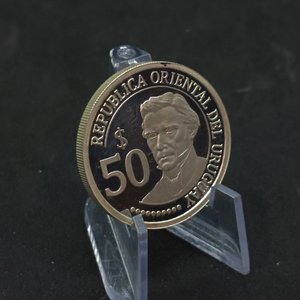 Moneda Conmemorativa Uruguay 50 Pesos 2011 Bicentenario Plata PROOF - imagen 5