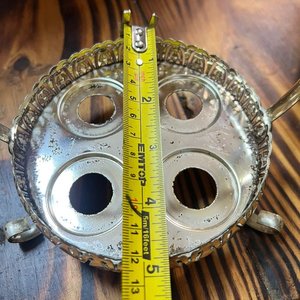 Condimentero Antiguo con 4 Frascos de Vidrio y Soporte Metálico - imagen 8