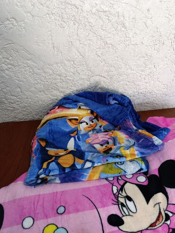 Lote siguiente: Frazadas de Sonic y Mini para hogar