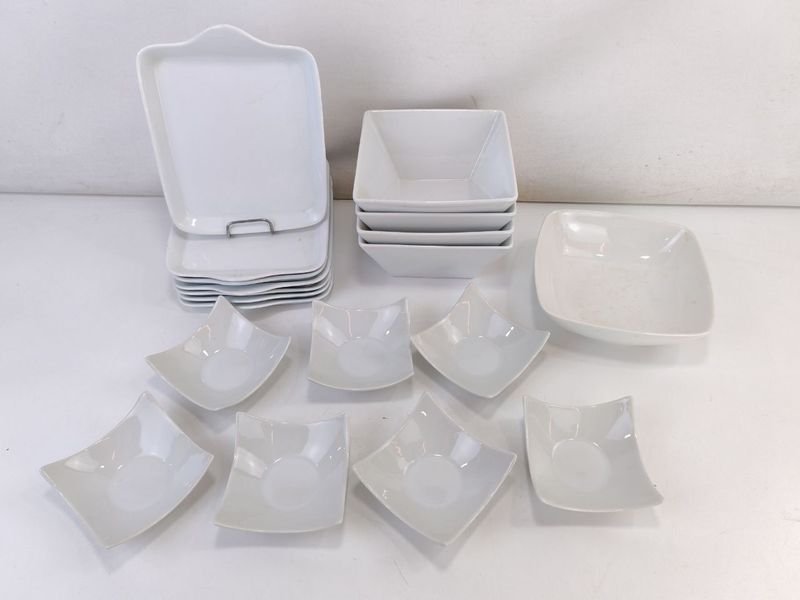 Bandejas y bowls de porcelana blanca para picadas - imagen 2