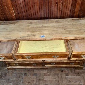 Cómoda Antigua de Madera con 9 Cajones - imagen 3