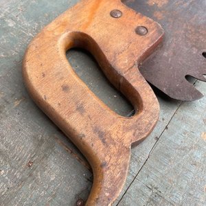 Serrucho Trozador Antiguo de Acero para Colección - imagen 3