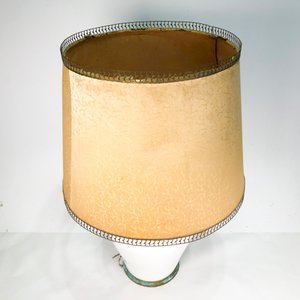 Lámpara de Mesa Vintage en Porcelana Blanca con Pantalla Grande - imagen 5