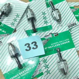 Lote de 6 Mandriles Sin Llave Lee TKLC-18 con Adaptador Hexagonal - imagen 3