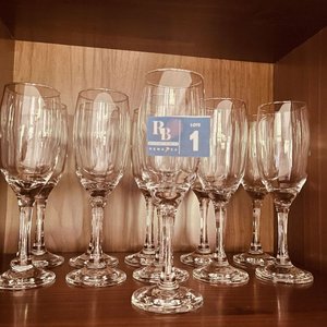 11 Copas de Brindis de Cristal Tallado - imagen 1