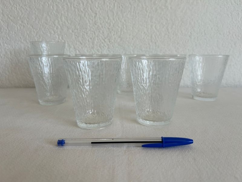 Juego de vasos de cristal claro - imagen 1