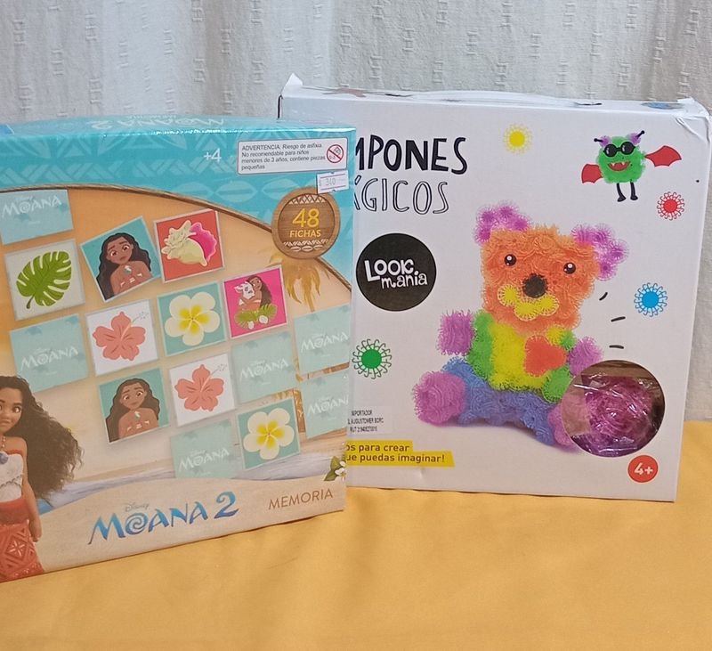 Juego de mesa Moana y pompones mágicos para armar - imagen 2