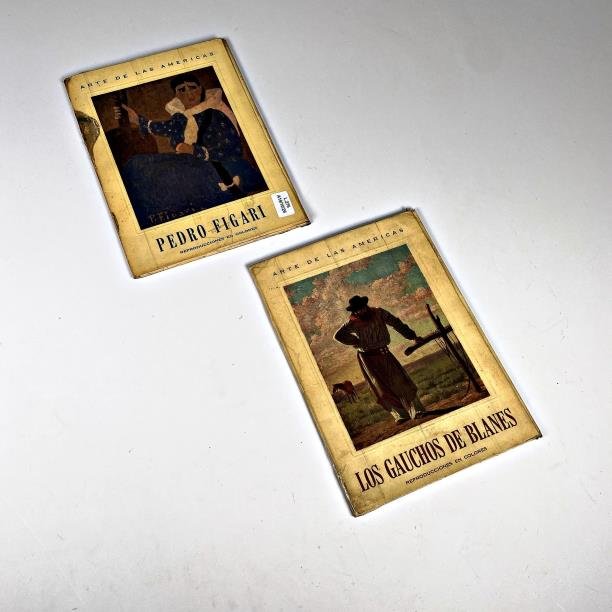 Dos Carpetas con Reproducciones de Pedro Figari y Juan Manuel Blanes