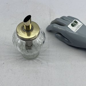 Azucarera de Vidrio con Tapa y Pico de Bronce - imagen 2