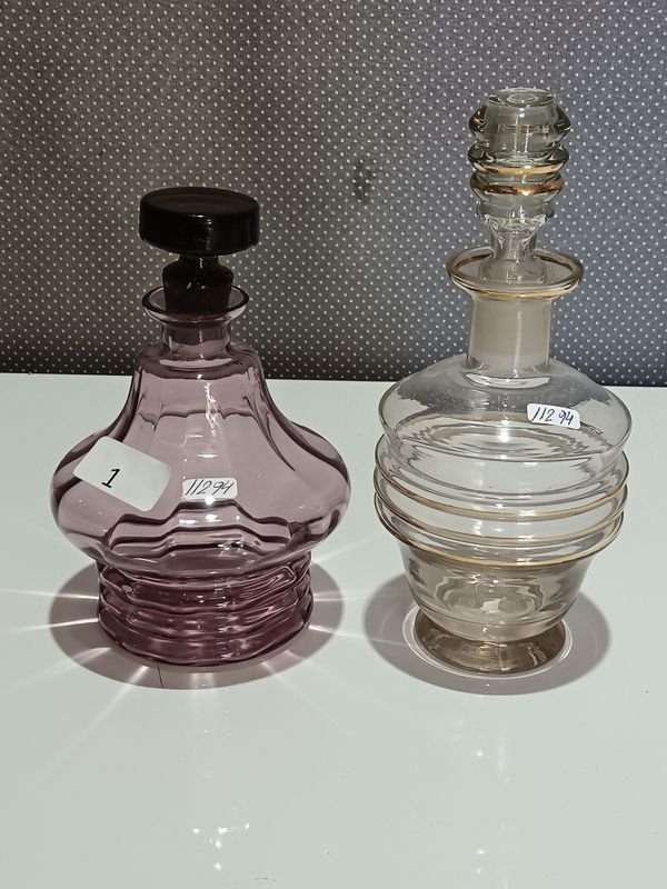 Dos botellones de cristal antiguos para decoración - imagen 5