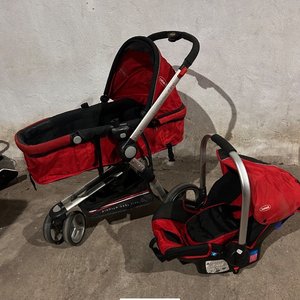 Cochecito de bebé y butaca para auto, color rojo - imagen 5