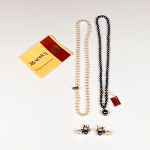 Conjunto de Collar y Aretes de Perlas Majorica - imagen 2