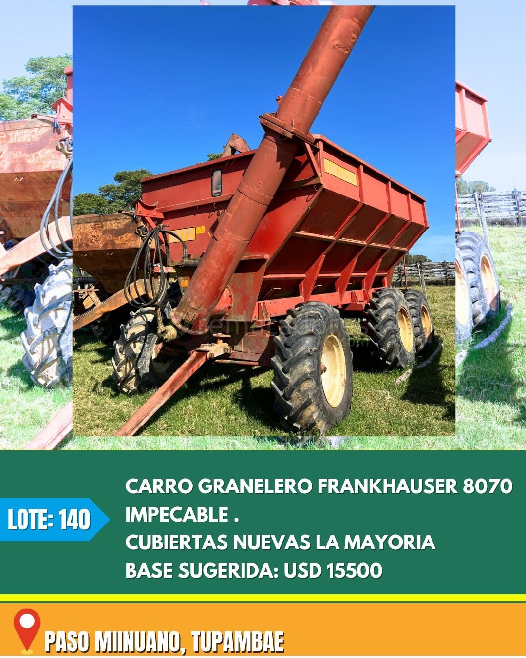 Carro Granelero Frankhauser 8070 Impecable