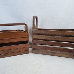 Conjunto de Canastas y Organizador de Madera para Hogar - imagen 3