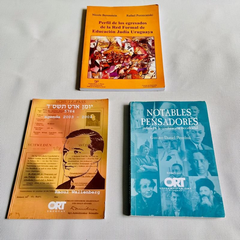 Lote de 3 Libros: Pensadores Judíos, Educación Judía Uruguaya y Agenda Raoul Wallenberg