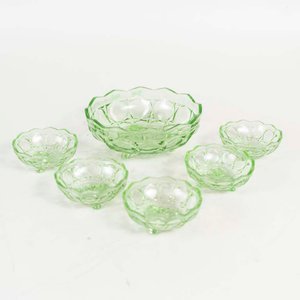 Lote siguiente: Set de 6 Cuencos para Fruta de Vidrio Verde